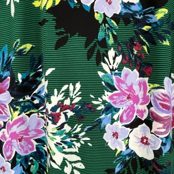 Vince Camuto Floral Stretch Sheath Green Dress Size 16 - Picture 7 of 12